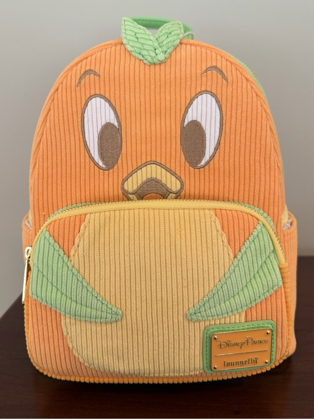 Disney Parks Loungefly Orange Bird Corduroy Mini Backpack NWT